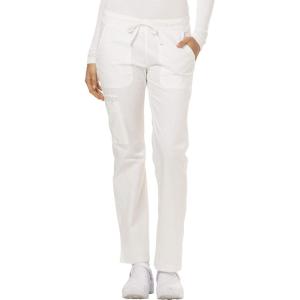 Gen Flex Scrubs for Women, Stretch Drawstring Cargo Pants for Women DK100(White)