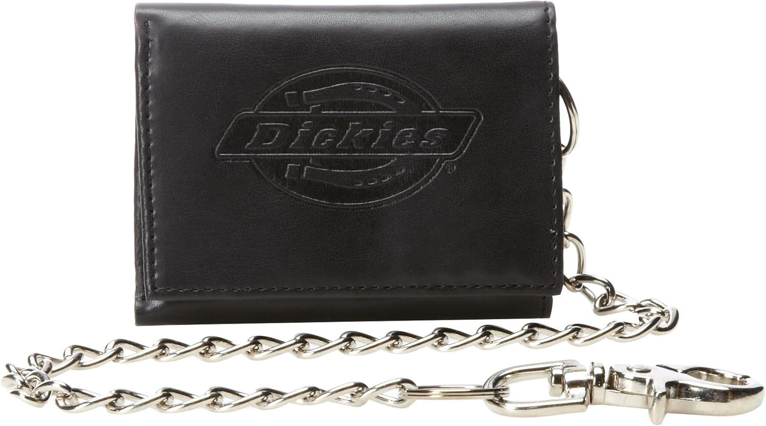 image:imageDickies Mens Trifold Chain WalletDark Black