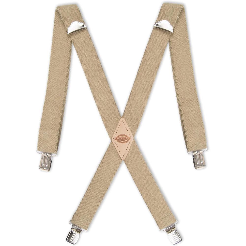 image:imageDickies Mens 114 Solid Straight Clip Suspender Adjustable Fit HeavyDuty ClipsBeige