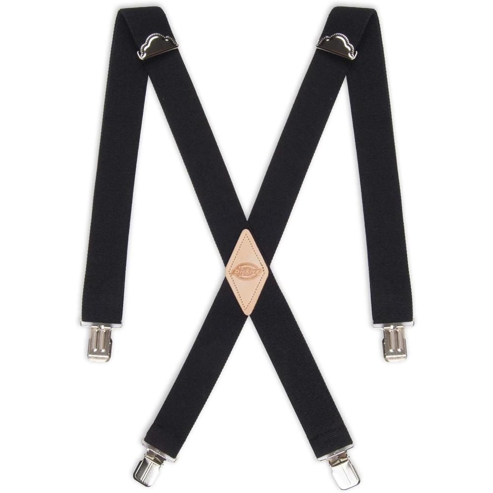 image:imageDickies Mens 114 Solid Straight Clip Suspender  Adjustable Fit HeavyDuty ClipsBlack