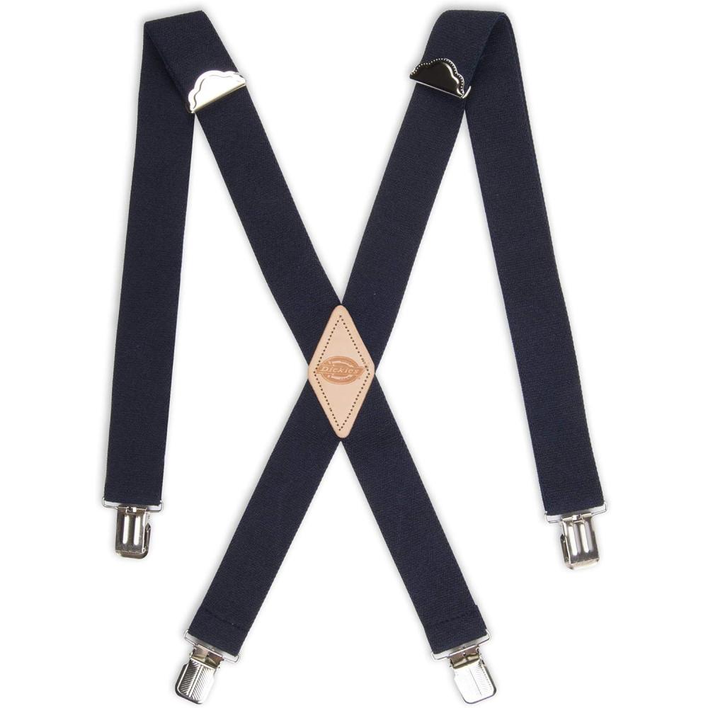 image:imageDickies Mens 114 Solid Straight Clip Suspender  Adjustable Fit HeavyDuty ClipsNavy