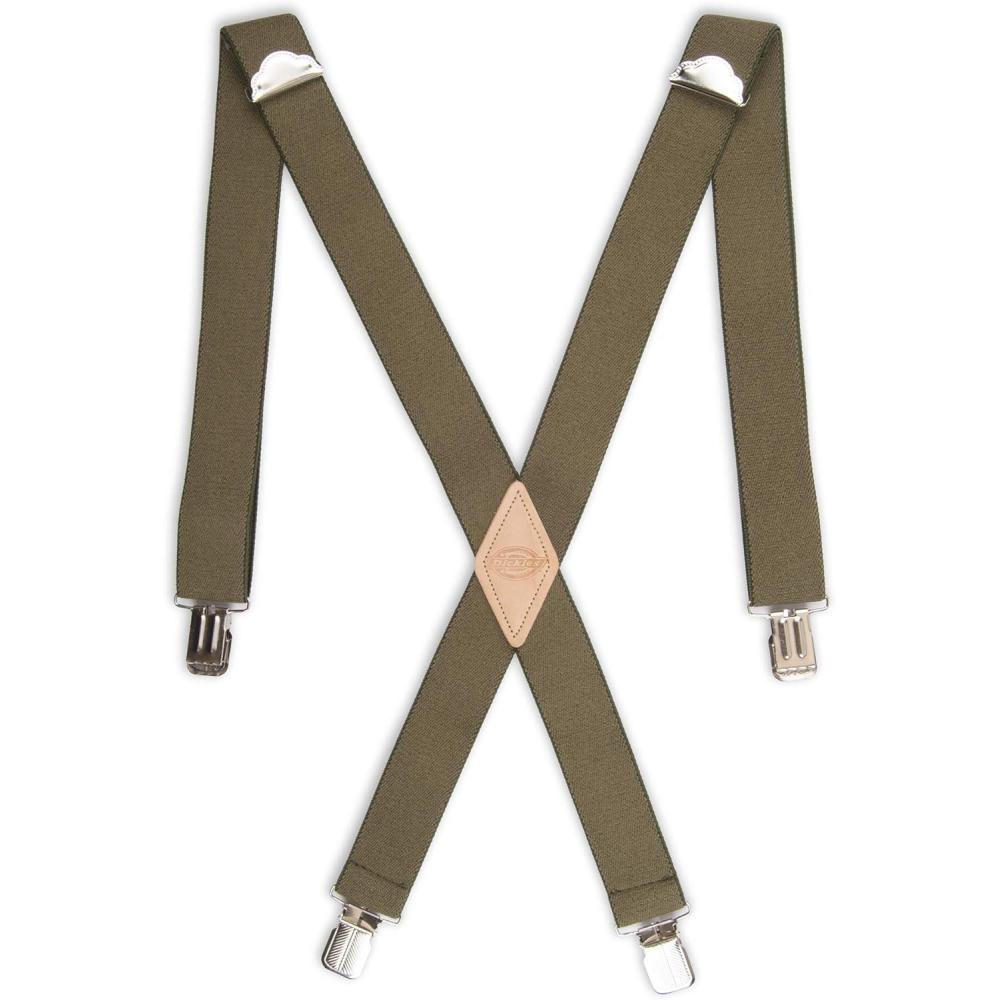 image:imageDickies Mens 114 Solid Straight Clip Suspender Adjustable Fit HeavyDuty ClipsOlive