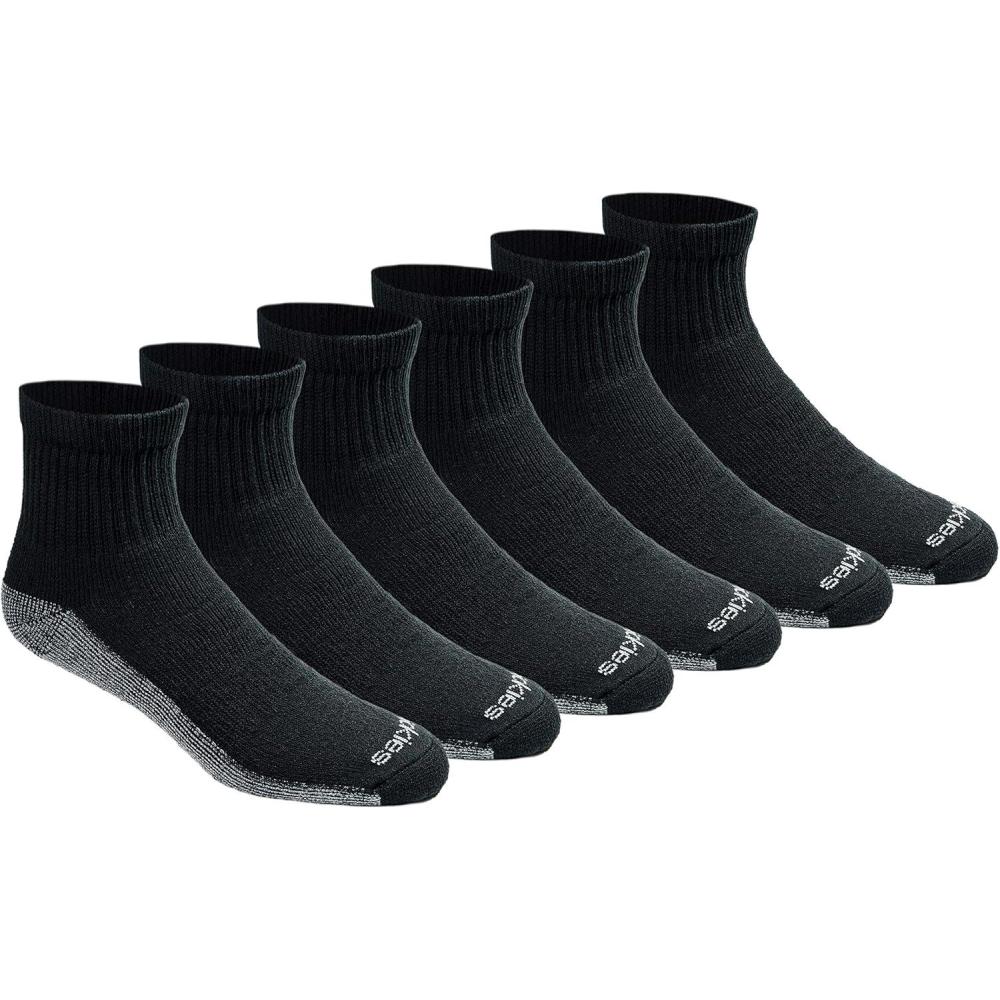 image:imageDickies Mens DriTech Moisture Control Quarter Socks Available in MXXL 6 12 18 PairsBlack 6 Pairs