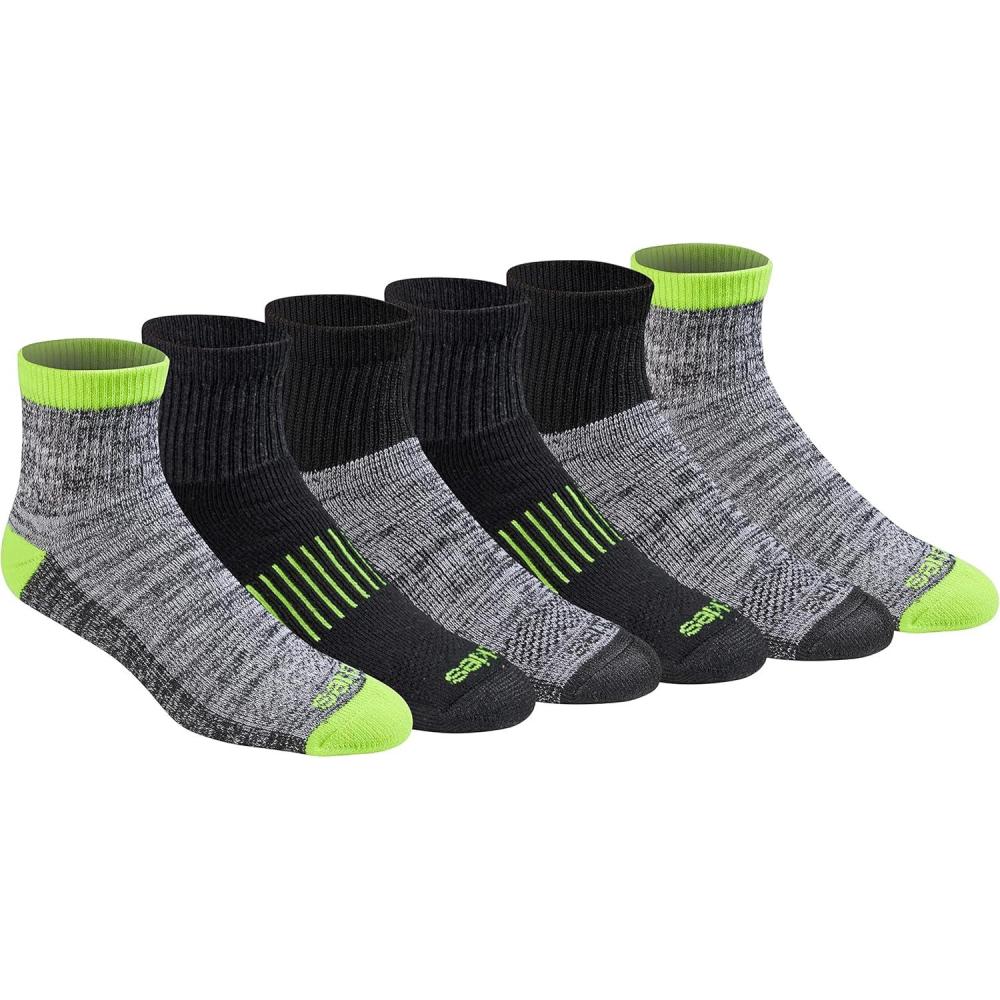 image:imageDickies Mens DriTech Moisture Control Quarter Socks Available in MXXL 6 12 18 PairsHi Vis Yellow Black 6 Pairs