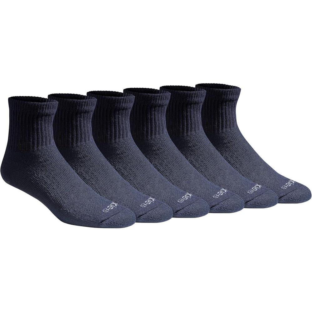 image:imageDickies Mens DriTech Moisture Control Quarter Socks Available in MXXL 6 12 18 PairsSolid Navy 6 Pairs