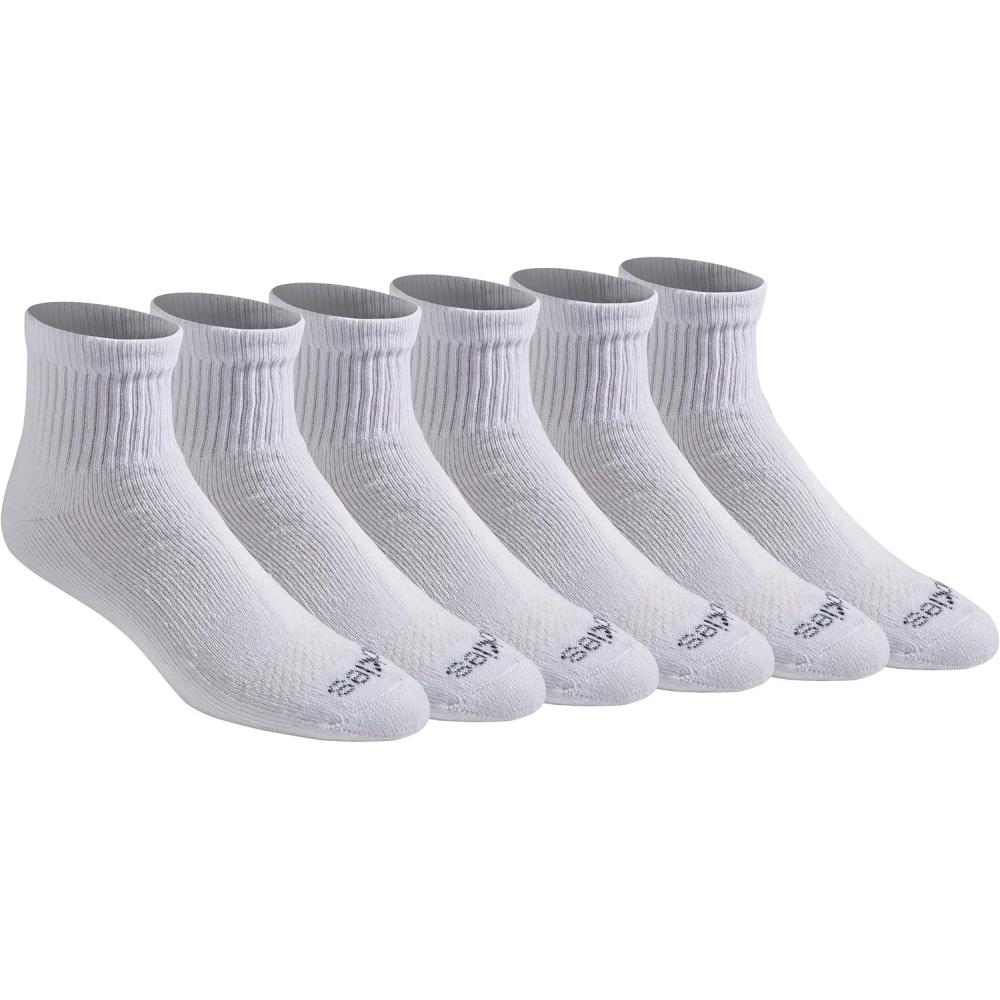 image:imageDickies Mens DriTech Moisture Control Quarter Socks Available in MXXL 6 12 18 PairsSolid White 6 Pairs