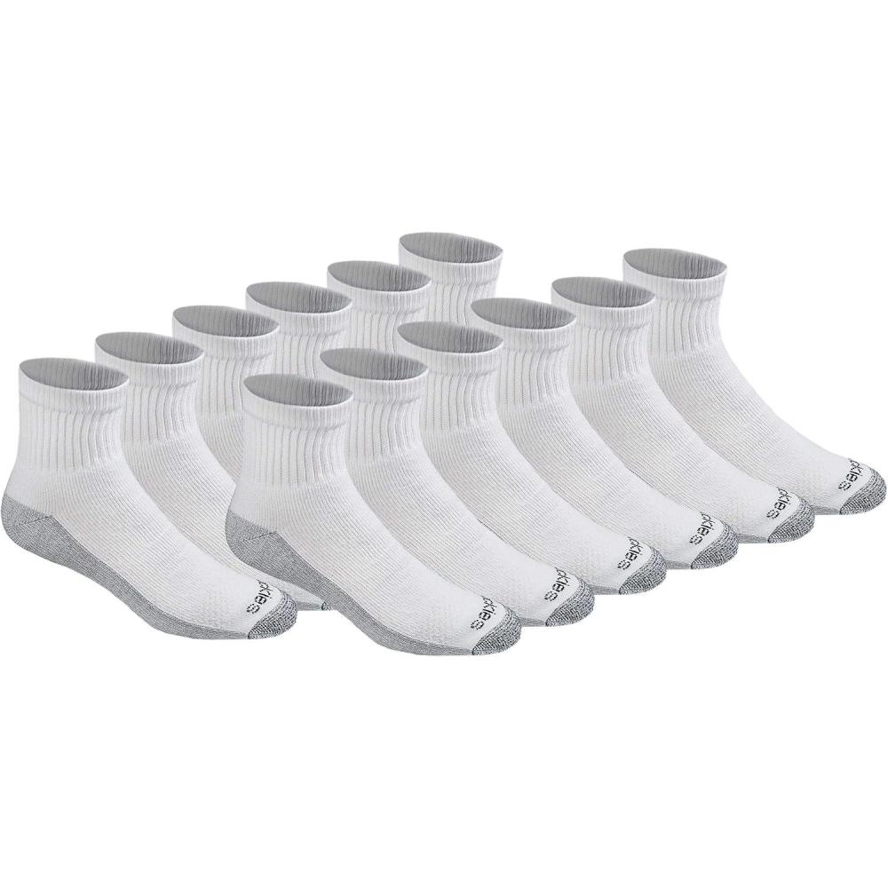 image:imageDickies Mens DriTech Moisture Control Quarter Socks Available in MXXL 6 12 18 PairsWhite 12 Pairs