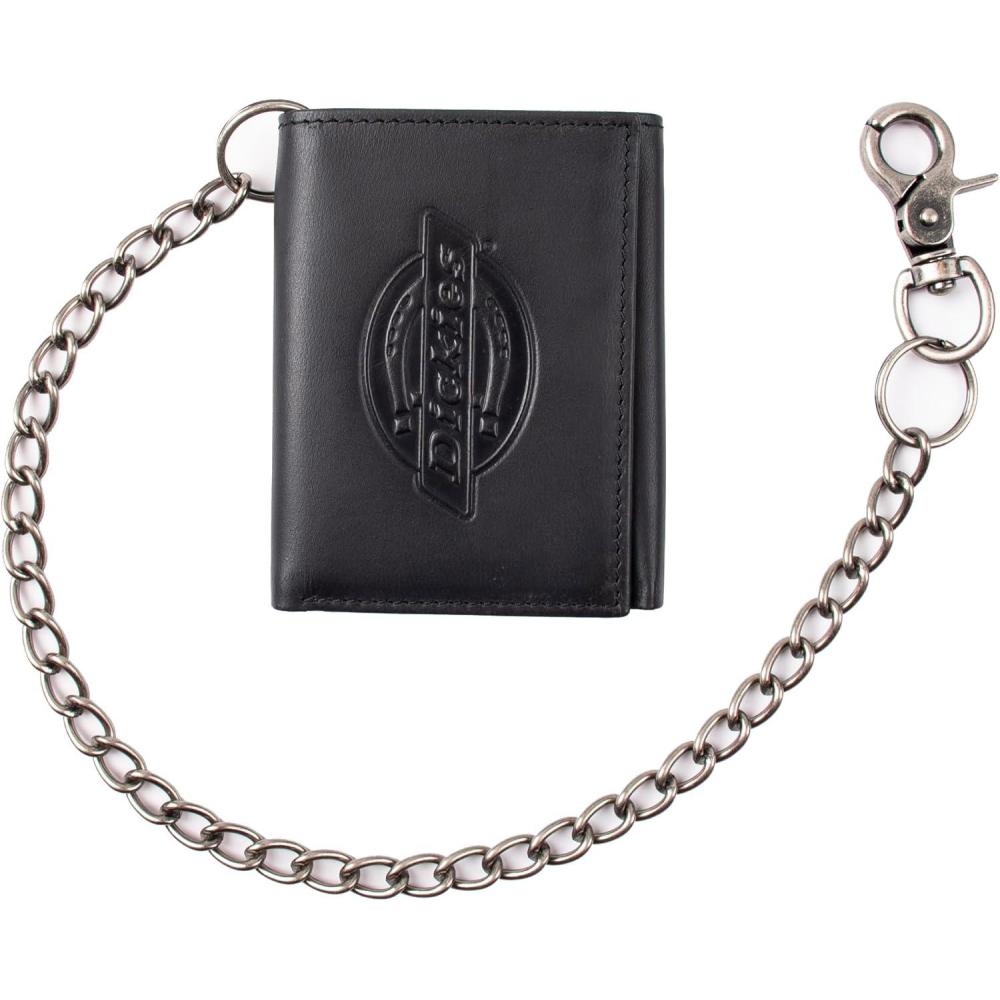 image:imageDickies Mens Trifold Chain WalletDark Black