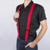 Dickies Men’s 1-1/4″ Solid Straight Clip Suspender – Adjustable Fit, Heavy-Duty Clips(Red)