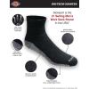 Dickies Men’s Dri-Tech Moisture Control Quarter Socks, Available in M-XXL (6, 12, 18 Pairs)(Black (18 Pairs))
