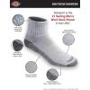 Dickies Men’s Dri-Tech Moisture Control Quarter Socks, Available in M-XXL (6, 12, 18 Pairs)(Grey (6 Pairs))
