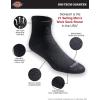 Dickies Men’s Dri-Tech Moisture Control Quarter Socks, Available in M-XXL (6, 12, 18 Pairs)(Solid Black (12 Pairs))