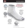 Dickies Men’s Dri-Tech Moisture Control Quarter Socks, Available in M-XXL (6, 12, 18 Pairs)(White (12 Pairs))