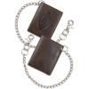 Dickies Men’s Trifold Chain Wallet(Dark Brown)