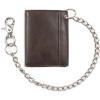 Dickies Men’s Trifold Chain Wallet(Dark Brown)