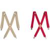 Dickies Men’s 1-1/4″ Solid Straight Clip Suspender – Adjustable Fit, Heavy-Duty Clips(Beige/Red)