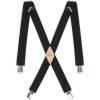 Dickies Men’s 1-1/4″ Solid Straight Clip Suspender – Adjustable Fit, Heavy-Duty Clips(Black)