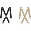 Dickies Men’s 1-1/4″ Solid Straight Clip Suspender – Adjustable Fit, Heavy-Duty Clips(Black/Beige)