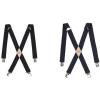 Dickies Men’s 1-1/4″ Solid Straight Clip Suspender – Adjustable Fit, Heavy-Duty Clips(Black/Navy)