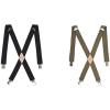 Dickies Men’s 1-1/4″ Solid Straight Clip Suspender – Adjustable Fit, Heavy-Duty Clips(Black/Olive)