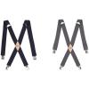 Dickies Men’s 1-1/4″ Solid Straight Clip Suspender – Adjustable Fit, Heavy-Duty Clips(Navy/Charcoal)