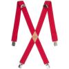 Dickies Men’s 1-1/4″ Solid Straight Clip Suspender – Adjustable Fit, Heavy-Duty Clips(Red)