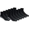 Dickies Men’s Dri-Tech Moisture Control Quarter Socks, Available in M-XXL (6, 12, 18 Pairs)(Black (12 Pairs))
