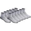 Dickies Men’s Dri-Tech Moisture Control Quarter Socks, Available in M-XXL (6, 12, 18 Pairs)(Grey (12 Pairs))