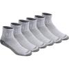 Dickies Men’s Dri-Tech Moisture Control Quarter Socks, Available in M-XXL (6, 12, 18 Pairs)(Grey (6 Pairs))
