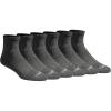 Dickies Men’s Dri-Tech Moisture Control Quarter Socks, Available in M-XXL (6, 12, 18 Pairs)(Heathered Grey (6 Pairs))