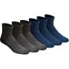 Dickies Men’s Dri-Tech Moisture Control Quarter Socks, Available in M-XXL (6, 12, 18 Pairs)(Mixed Denim (6 Pairs))