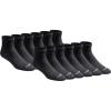 Dickies Men’s Dri-Tech Moisture Control Quarter Socks, Available in M-XXL (6, 12, 18 Pairs)(Solid Black (12 Pairs))