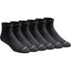 Dickies Men’s Dri-Tech Moisture Control Quarter Socks, Available in M-XXL (6, 12, 18 Pairs)(Solid Black (6 Pairs))