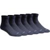 Dickies Men’s Dri-Tech Moisture Control Quarter Socks, Available in M-XXL (6, 12, 18 Pairs)(Solid Navy (6 Pairs))