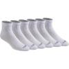 Dickies Men’s Dri-Tech Moisture Control Quarter Socks, Available in M-XXL (6, 12, 18 Pairs)(Solid White (6 Pairs))