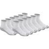 Dickies Men’s Dri-Tech Moisture Control Quarter Socks, Available in M-XXL (6, 12, 18 Pairs)(White (12 Pairs))