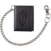 Dickies Men’s Trifold Chain Wallet(Dark Black)