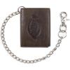 Dickies Men’s Trifold Chain Wallet(Dark Brown)