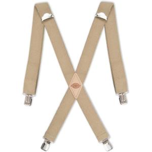 Dickies Men’s 1-1/4″ Solid Straight Clip Suspender – Adjustable Fit, Heavy-Duty Clips(Beige)