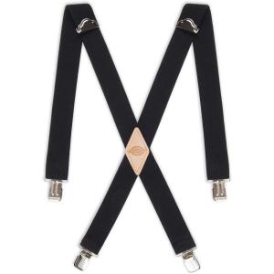 Dickies Men’s 1-1/4″ Solid Straight Clip Suspender – Adjustable Fit, Heavy-Duty Clips(Black)