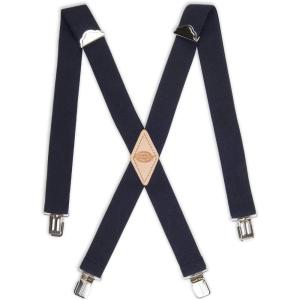 Dickies Men’s 1-1/4″ Solid Straight Clip Suspender – Adjustable Fit, Heavy-Duty Clips(Navy)