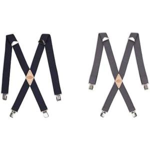 Dickies Men’s 1-1/4″ Solid Straight Clip Suspender – Adjustable Fit, Heavy-Duty Clips(Navy/Charcoal)