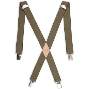 Dickies Men’s 1-1/4″ Solid Straight Clip Suspender – Adjustable Fit, Heavy-Duty Clips(Olive)