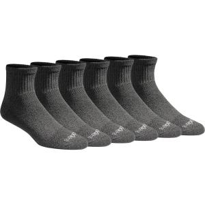 Dickies Men’s Dri-Tech Moisture Control Quarter Socks, Available in M-XXL (6, 12, 18 Pairs)(Heathered Grey (6 Pairs))
