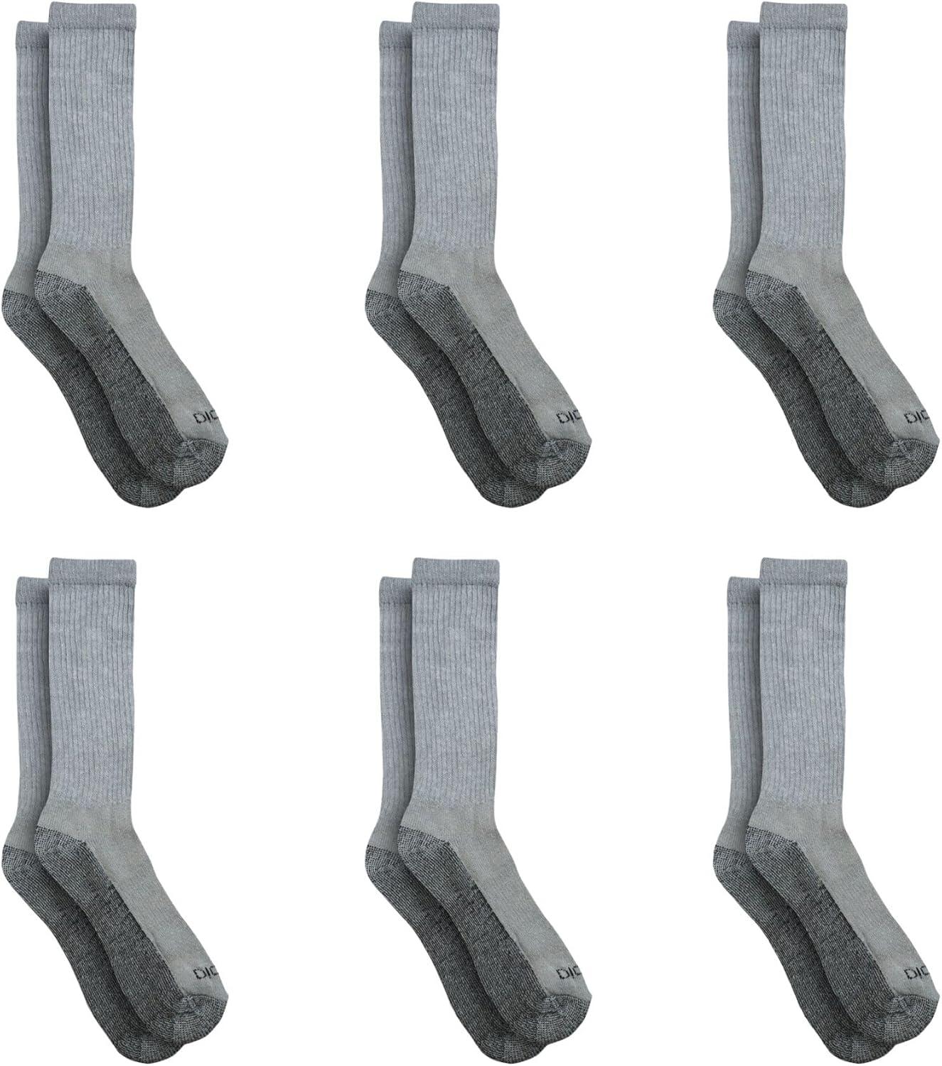 image:imageDickies Mens Dritech Original Moisture Control Crew Socks Available in Mxxl 6 12 18 PairsGray 6 Pairs