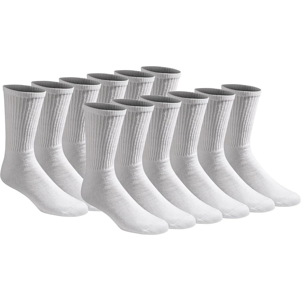 image:imageDickies Mens All Purpose Cushion Crew Socks Available in MXL 6 12 PairsWhite 12 Pairs