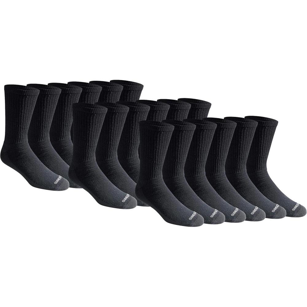 image:imageDickies Mens Cotton Blend Cushioned Work Crew Socks Available in LXL 18 36 PairsBlack 18 Pairs