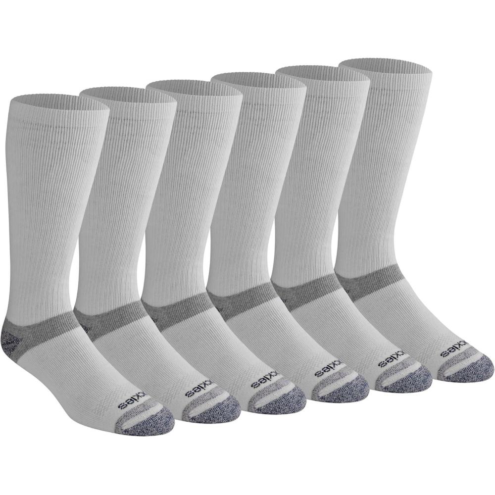 image:imageDickies Mens Dritech Moisture Control Max Full Cushion Crew Socks Available in Mxl 6 12 PairsBoot Length White 6 Pairs