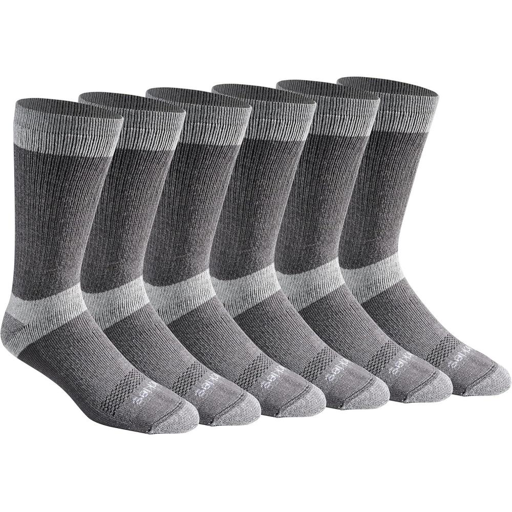 image:imageDickies Mens Dritech Moisture Control Max Full Cushion Crew Socks Available in Mxl 6 12 PairsCharcoal 6 Pairs
