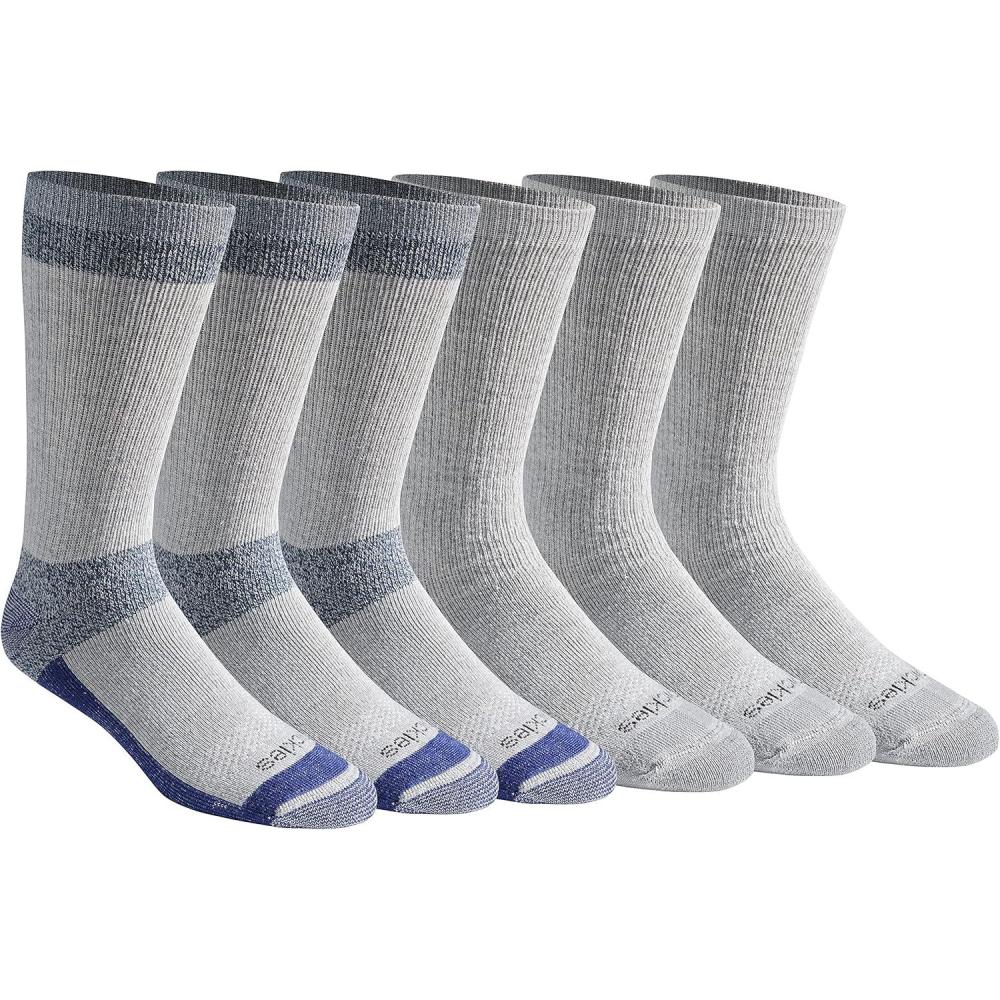 image:imageDickies Mens Dritech Moisture Control Max Full Cushion Crew Socks Available in Mxl 6 12 PairsGrey With Blue 6 Pairs